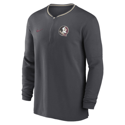 Florida State Seminoles Sideline Coach Men's Nike Dri-FIT College 1/2-Zip Long-Sleeve Top