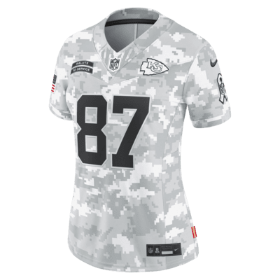 Travis Kelce Kansas City Chiefs Salute to Service Women’s Nike Dri-FIT NFL Limited Jersey