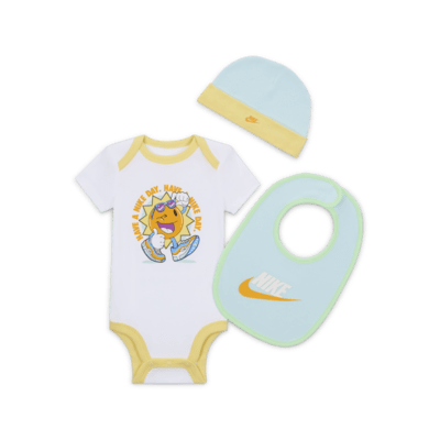 Conjunto de body de tres piezas para bebé (0 a 9 meses) Nike Summer of Swoosh