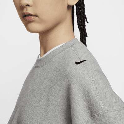 เสื้อ Shrug ผ้าเฟรนช์เทรีขนาดโอเวอร์ไซส์ผู้หญิง Nike Sportswear