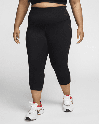 Женские тайтсы Nike One High-Waisted Crop Leggings (Plus Size)