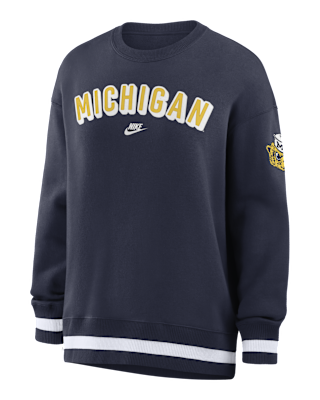 Женские  Michigan Legacy Phoenix Nike College Oversized Pullover Crew