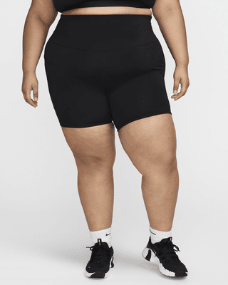 Женские шорты Nike One High-Waisted 8" Biker Shorts with Pockets (Plus Size)