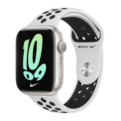 Apple Watch Series 7 (GPS) con correa Nike Sport de 45 mm Caja de aluminio Starlight