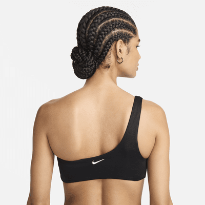 Top de bikini asimétrico para mujer Nike Swim Essential