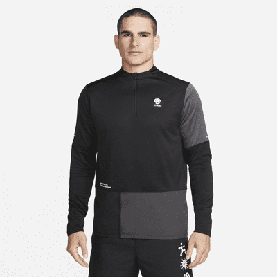 Playera de running con gráfico de medio cierre para hombre Nike Dri-FIT Wild Run Element