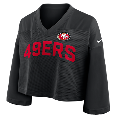 San Francisco 49ers Wide Receiver Jersey Fashion Women's Nike Dri-FIT NFL Cropped Top