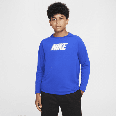 Nike Dri-FIT Multi+ Big Kids' (Boys') Long-Sleeve Top (Extended Size)