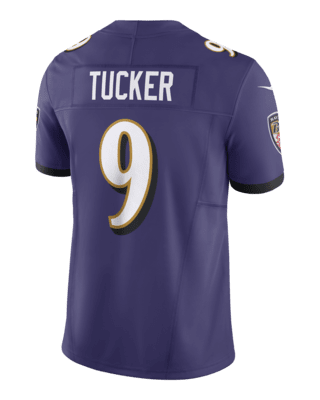 Youth Nike Justin Tucker Purple Baltimore Ravens Team Color Game Jersey