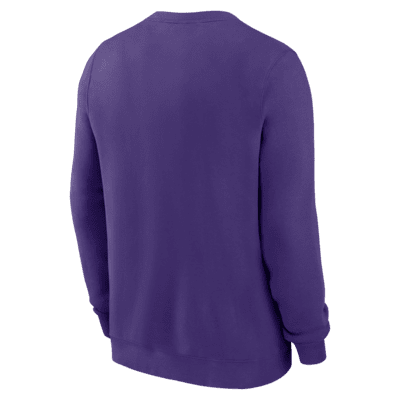 LSU Tigers Arched Seal Men's Nike College Pullover Crew