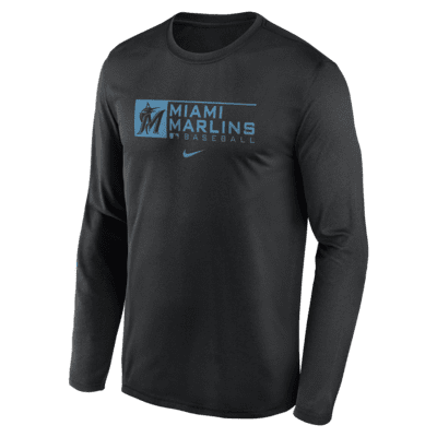 Nike Dri-FIT Team (MLB Miami Marlins) Men's Long-Sleeve T-Shirt.