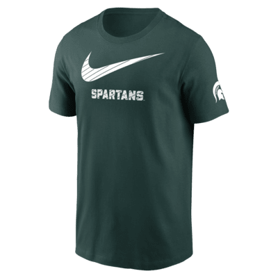 Playera universitaria Nike para hombre Michigan State Spartans Campus Mascot