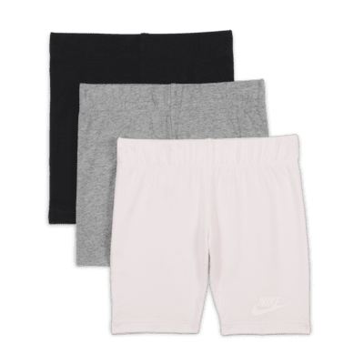 Conjunto de 3 shorts de ciclismo para niños talla pequeña Nike