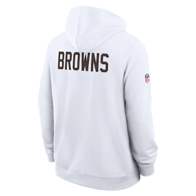 Cleveland Browns Alt Offensive Set Play Sideline Men's Nike Dri-FIT NFL Pullover Hoodie