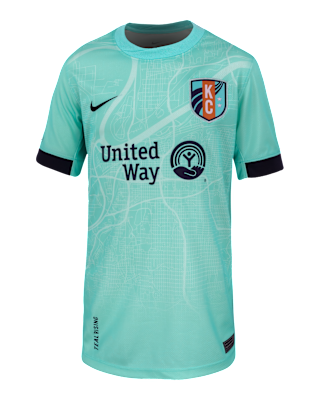 Детские джерси Temwa Chaŵinga KC Current 2025 Stadium Away Big Kids' Nike Dri-FIT NWSL Replica Jersey