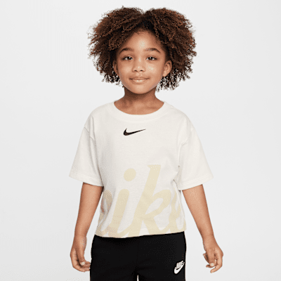 Playera con gráfico cómoda para niños talla pequeña Nike