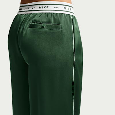 Pants de satén de tiro medio holgados para mujer Nike Sportswear