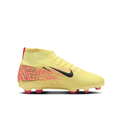 Tacos de fútbol MG high para niños talla pequeña/grande Nike Jr. Mercurial Superfly 10 Club "Kylian Mbappé"