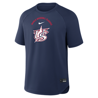 USA Baseball 2026 World Baseball Classic Batting Practice Pregame Men's Nike Dri-FIT Top
