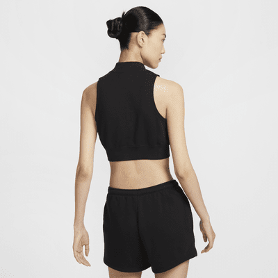 Nike Sportswear Chill Terry Women's Slim Cropped 1/2-Zip French Terry Tank Top