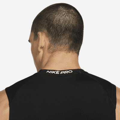 Nike Men's Pro Dri-Fit Slim Sleeveless Fitness Top, Medium, Black