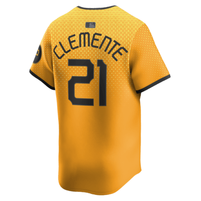 Jersey Nike Dri-FIT ADV de la MLB Limited para hombre Roberto Clemente Pittsburgh Pirates City Connect