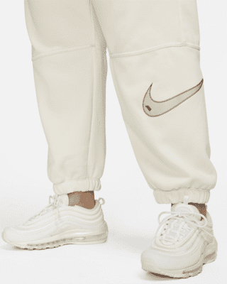 nike swoosh joggers beige