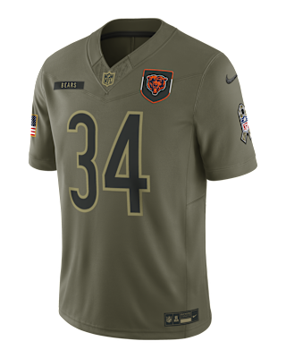 Мужские джерси Walter Payton Chicago Bears Salute to Service Retired Nike Dri-FIT NFL Limited Jersey
