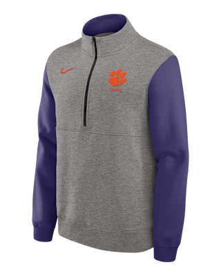 Мужские  Clemson Club Nike College 1/2-Zip Crew