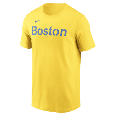 Playera Nike de la MLB para hombre Boston Red Sox City Connect Wordmark