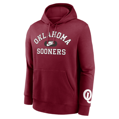 Oklahoma Sooners Legacy Club Foundational Men's Nike College Pullover Hoodie