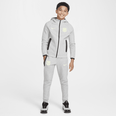 FC Barcelona Tech Fleece Nike voetbalhoodie met rits over de hele lengte voor jongens