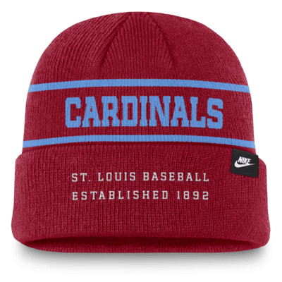 Gorro con dobladillo Nike de la MLB para hombre St. Louis Cardinals Rewind Terra