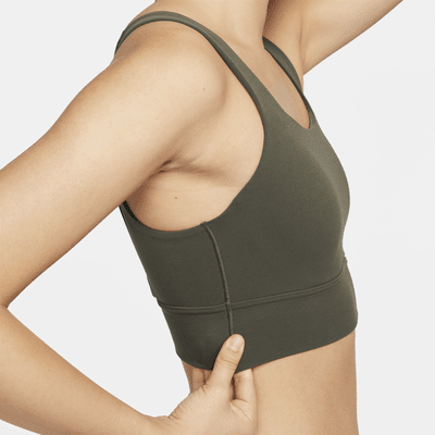 Bra Longline con imbottitura e sostegno medio Nike Zenvy – Donna