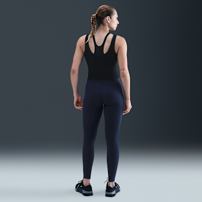 Nike One Leggings in voller Länge mit nahtloser Vorderseite und hohem Bund (Damen)