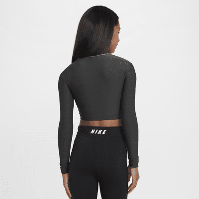 Crop top à manches longues Nike Sportswear pour fille