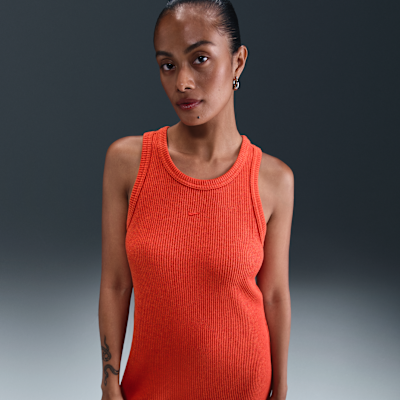 Vestido de tirantes con diseño tipo waffle para mujer Nike Sportswear Chill Knit