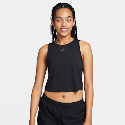 Camiseta de tirantes Dri-FIT cropped para mujer Nike One Classic