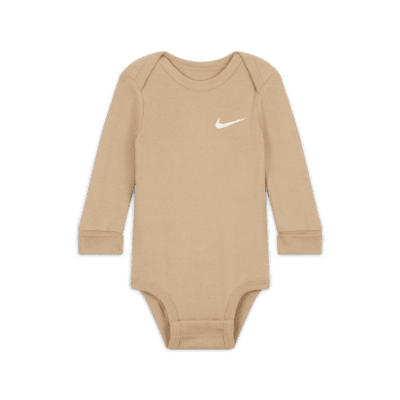 Bodys de manga larga (paquete de 3) para bebé (de 0 a 9 meses) Nike Baby Essentials