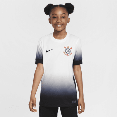 S.C. Corinthians 2024/25 Stadium Home Big Kids' Nike Dri-FIT Soccer Replica Jersey