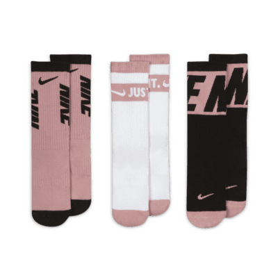 Nike Everyday Kids' Cushioned Crew Socks (3 Pairs)