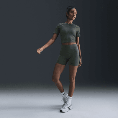 Haut à manches courtes Dri-FIT Nike Zenvy Rib pour femme