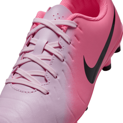 Tacos de fútbol MG de corte low para niños de preescolar y grandes Nike Jr. Tiempo Legend 10 Club