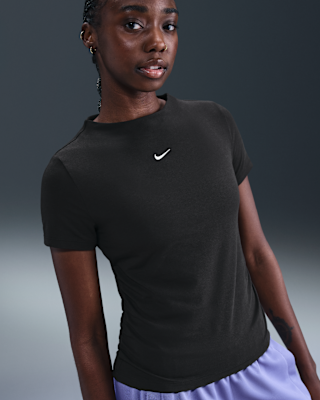 Женские тайтсы Nike Sportswear Chill Knit Tight Short-Sleeve Mock-Neck Top