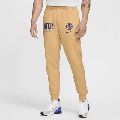 Pantaloni jogger da calcio in French Terry Nike Inter Club da uomo – Home