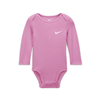 Nike Essentials Baby (0-9M) 3-Pack Long Sleeve Bodysuits