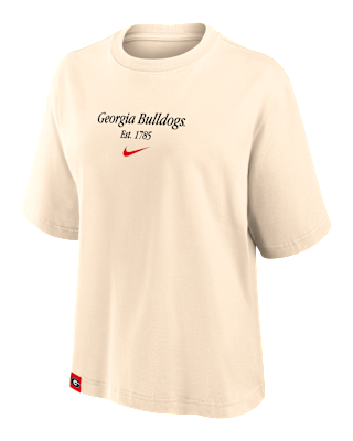 Женская футболка Georgia Established Tag Boxy Nike College