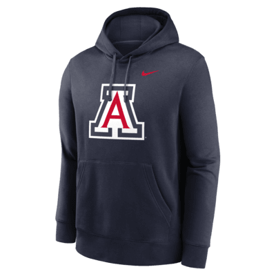 Sudadera con gorro sin cierre universitaria Nike para hombre Arizona Wildcats Primetime Evergreen Club Primary Logo