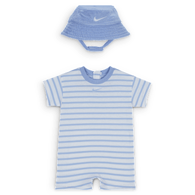 Nike Baby Short Sleeve Romper with Bucket Hat