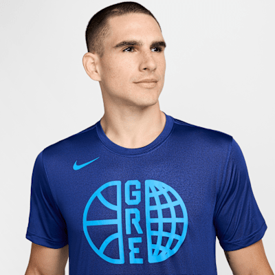 Playera de básquetbol Nike para hombre Greece Practice